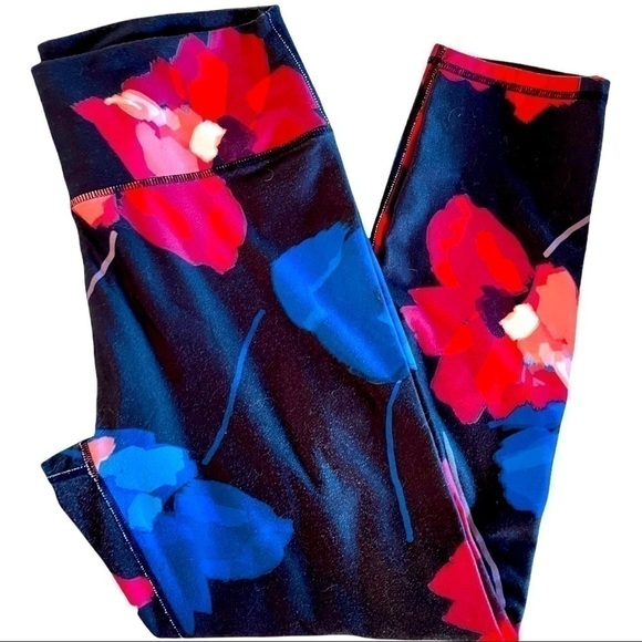 𝅺FABLETICS leggings medium bright flowers - Picture 1 of 5